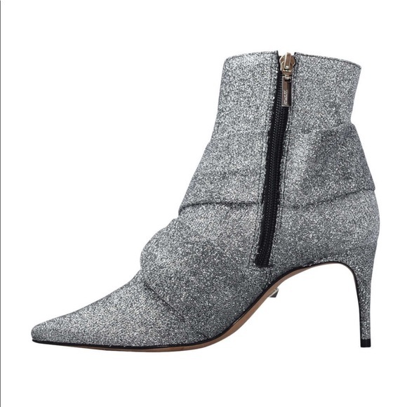 ๐ BNIB Schutz | Adryen Glitter Booties | Prata Silver | Pointed Toe - Picture 5 of 15